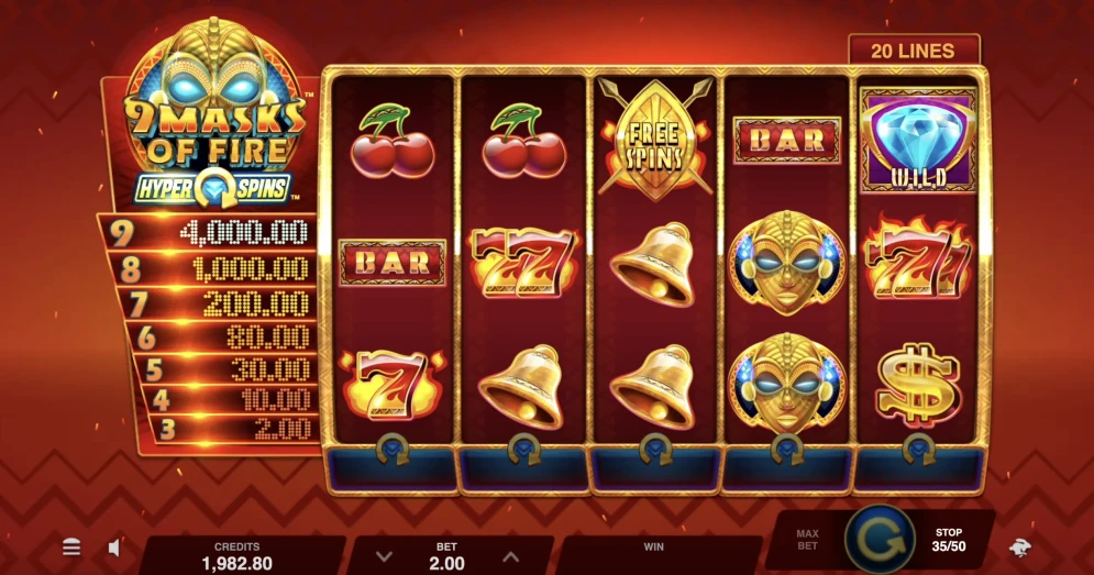 9 Masks of Fire HyperSpins Slot