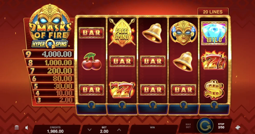 9 Masks of Fire HyperSpins Slot
