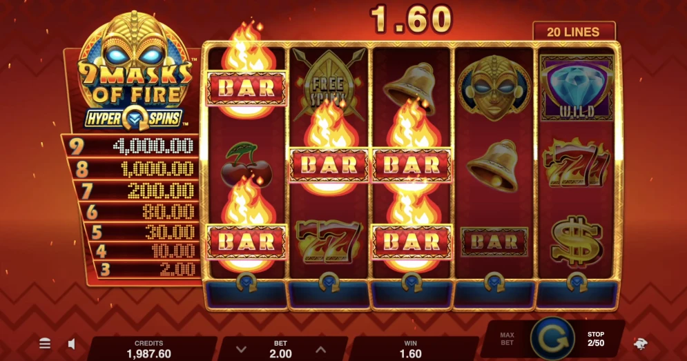 9 Masks of Fire HyperSpins Slot